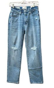 Universal Thread 90’s High Rise Slim Jean 00 XXS New Distressed Denim