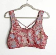 ANTHROPOLOGIE DAILY PRACTICE Allie Floral Sports Bra Medium