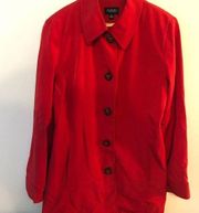 Women's Sonoma Red Jacket Rain Trench Coat Med.