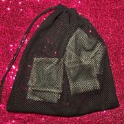 Mesh Fishnet Money Bag Wristlet Wallet See Through Purse Rave Dancewear goth emo