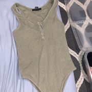 Forever 21 OLIVE GREEN BODY SUIT. BUTTON UP FRONT.