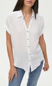 White Bailey Gauze Button Down Shirt