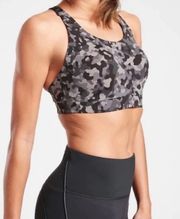 Athleta Camo Molded Cup Racerback Mesh Panel Size 32B