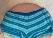 Vintage Wet Seal blue striped booty shorts size M (JRS)