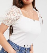 White And Floral top