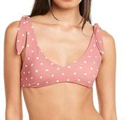 Eberjey Womens Dotty Noelle Bikini Top, M Rose, NWT