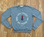 NEW SPIRITUAL GANGSTER CHANGE SAVASANA GREY PULLOVER SZ SMALL