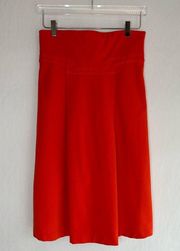 Diane Von Furstenberg Kacia Sunset Orange Bandeau Strapless Knit Dress Size 8