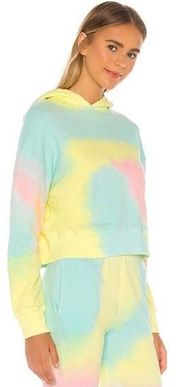 NWT Frankies Bikinis Burl Sweatshirt Tie Dye Hoodie Sz S