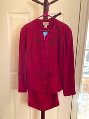 Adrianna PAPELL PLUS SIZE 100% SILK SKIRT SUIT