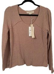 Saltwater Luxe Blush Fitted Sweater size XL