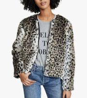 BB Dakota Women’s Wild Thing Leopard Print Faux Fur Bomber Jacket