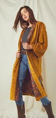 Free People Gold Delphine Coat Size XS/S