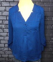 * Candies Hexagon Blue and Black top Size XS