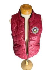 Ivory Ella maroon burgundy puffer vest size Medium