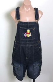 Disney Pooh Bear Piglet Denim Overalls Embroidered