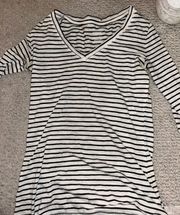 Striped Black and White Longsleeve Top