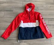 Us polo assn half zip windbreaker