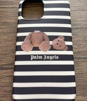 Palm Angels Navy Blue Strips and teddy bear iPhone 12/12Pro case