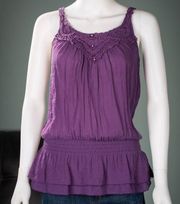 Purple Spaghetti Strap Top Size Small S EUC