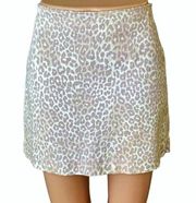 Cheetah Mini Skirt Short Cotton Denim Brown Cream by Wild Fable ~ Women's Size 8