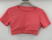 NVGTN Open Back Crop Built In Bra Crop Top Athletic Tee Size L