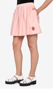 Strawberry Pastel Pink Pleated Skirt 