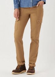 Duluth Trading Co DuluthFlex Firehose Slim Leg Cargo Pants in Dark Camel