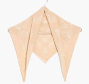 NEW Madewell Embroidered Organic Cotton Bandana, muted shell