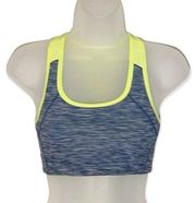 H&M Gray & Neon Yellow Racerback Sports Bra S