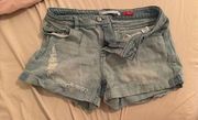 Light Washed Denim Shorts