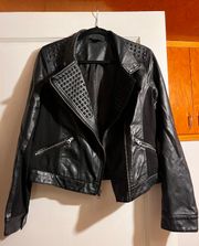 Faux Black Leather Jacket