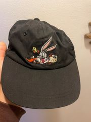 Vintage 90s taz & Tweety Bird Snapback Hat Black , Clean