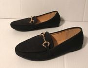 Wild Diva slip-on black loafer shoes women size 6
