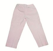 Jones NY pink pinstripe seersucker capri pants