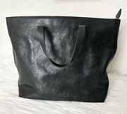 Madewell The Zip-Top Transport Carryall Black Leather