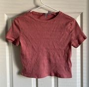 by H&M Ribbed short sleeve Crop Top