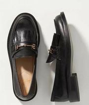 Black Fringe Loafers