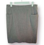 Apostrophe Essentials Pencil Mini Skirt Pockets Grey 8