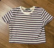 Brandy Melville Striped Rare Basic Tee Shirt