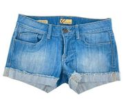 William Rast Scarlet Short Size 26 Women’s Rolled Cuff  Low Rise Denim Shorts