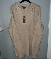 Natural Reflections Women’s Oversized Hoodie Sweater Beige Sz Small NWT $45