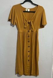 Mimi Chica Mustard Yellow Maxi Dress