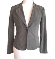 A. Byer Structured Hourglass Blazer Casual Gray One Button Long Sleeve Medium