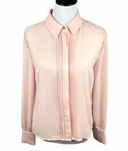 Chloe K Sheer Blouse, Light Peach, Large