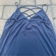 Blue-Gray Criss-Cross Back Swimsuit Coverup, Size M