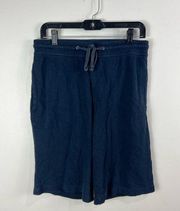 Womens James Perse Cotton Drawstring Shorts Navy Size 0 cozy lightweight casual