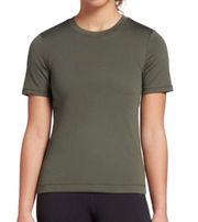 Underwood Ribbed Crewneck T-Shirt In Olive Moss Size Small