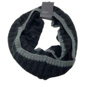 Free Press Womens One Size Black Gray Infinity Scarf Knitted Casual NEW