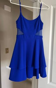 Royal Blue Homecoming Formal mesh Dress 